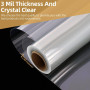 Papier Transparent Emballage, 86CM x 30M Papier Cadeau Transparent, 3 Mils Rouleau de Emballage Cellophane, Papier Emballage pou