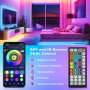 Ruban LED, 30M(2*15M) Led Chambre Flexible Bluetooth App Contrôle, RGB Bande LED, Synchroniser avec Rythme de Musique Led Strip,