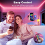 Ruban LED, 30M(2*15M) Led Chambre Flexible Bluetooth App Contrôle, RGB Bande LED, Synchroniser avec Rythme de Musique Led Strip,