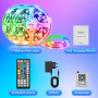 Ruban LED, 30M(2*15M) Led Chambre Flexible Bluetooth App Contrôle, RGB Bande LED, Synchroniser avec Rythme de Musique Led Strip,