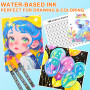 Lyuvie 168 Couleur Feutres Acryliques,Marqueur Peinture Acrylique avec Pointe Extra Fine de 0,7 mm,Permanent Stylo Peinture Acry