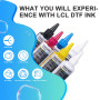 LCL 600ML Recharge d'encre DTF Premium pour imprimantes Epson Impression de Film de Transfert Thermique Compatible pour Epson L8