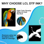 LCL 600ML Recharge d'encre DTF Premium pour imprimantes Epson Impression de Film de Transfert Thermique Compatible pour Epson L8