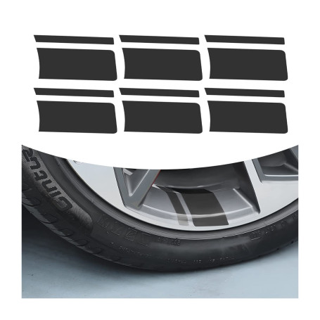 CGEAMDY Lot De 6 Autocollants Réfléchissants pour Jantes Voiture, Autocollants Réfléchissants De Voiture Accessoires Décoratifs 