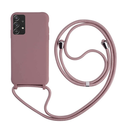 MEVIS Coque Compatible avec Samsung Galaxy A32 5G,Collier pour Étui Colliers de cellulaire Mince Antichoc Réglable Lanyard Case-