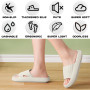 Calish Chaussons Antidérapants pour Homme Femme Pantoufles de Douche Très Léger Semelle Épaisse Amorti Soft Tongs Sandales- pour