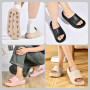 GemChve Claquettes Hommes Chaussons Femme Antidérapant Sandales Pantoufles Confortable Unisex Epaisse Foam Slides pour Maison, J