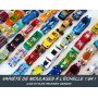 Hot Wheels Coffret 50 véhicules, jouet pour enfant de petites voitures miniatures, modèle aléatoire, V6697