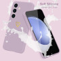 Wirvyuer Coque Compatible avec Samsung Galaxy S23 FE 5G Antichoc Coque Silicone TPU avec Motif Coeur d'amour Doré Mignon Étui Pr