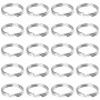 Uniclife 100 Pack Anneaux Porte Clé 20mm Split Porte Clef Mini Split Jump Ring Porte Cle avec Double Boucles Petits Anneaux en M