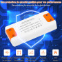 Transformateur 220V 12V LED 12W, LED Driver alimentation 12v 12w 1A, led driver 12v, convertisseur 220v 12v, Convertisseur De Te