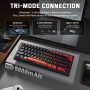 MAMBASNAKE X Attack Shark X68PRO HE Clavier Gaming sans Fil 65% Rapid Trigger,BT/2.4G/Filaire,Interrupteur Magnétique 0,01mm RT,