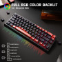 MAMBASNAKE X Attack Shark X68PRO HE Clavier Gaming sans Fil 65% Rapid Trigger,BT/2.4G/Filaire,Interrupteur Magnétique 0,01mm RT,
