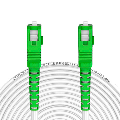 opteec® - Câble Fibre Optique Blindé - 20M - ORANGE/SFR/BOUYGUES/SOSH/RED by SFR - Rallonge/Jarretière - SC-APC à SC-APC Renforc