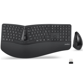 Perixx PERIDUO-605 Combo Ergonomique Clavier et Souris sans Fil USB, Souris Verticale à Molette Inclinable, Repose-Poignet Régla Perixx PERIDUO-605 Combo Ergonomique Clavier et Souris sans Fil USB, Souris Verticale à Molette Inclinable, Repose-Poignet Régla