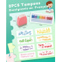 SOSALUK Tampon Enseignant Français 8PCS Boîte Tampon Auto Encreur Enfant Tampons Encreurs Cadeau Professeur Enseignants Tampons 