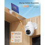 YESKANO 2K Camera Surveillance WiFi Exterieure sans Fil, Panneau Solaire 360° PTZ Caméra Exterieur sans Fil Solaire Batterie 2,4