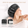 Umisleep Bonnet de Nuit en Soie 22 Momme - 100% Soie de mûrier - Double Bonnet en Soie pour Cheveux bouclés - Respirant et Ajust