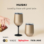 Huski Gobelet à Vin 2.0 | NOUVEAU | Design Primé avec Pied Détachable | Verre à Vin en Acier Inoxydable Premium avec Couvercle |