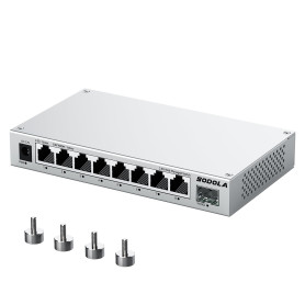 SODOLA Switch Ethernet 2.5Gbps 9 Ports géré Via Le Web, 8 Ports 2.5G Base-T et 1 Ports 10G SFP+, Refroidissement en Alliage d'al SODOLA Switch Ethernet 2.5Gbps 9 Ports géré Via Le Web, 8 Ports 2.5G Base-T et 1 Ports 10G SFP+, Refroidissement en Alliage d'al