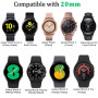 Oumida Bracelet pour Samsung Galaxy Watch 6/5/4/7 40mm 44mm/Samsung Galaxy Watch 5 pro 45mm, 20mm Bracelet en Acier Inoxydable T