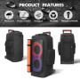 EUGOOCX Housse anti-poussière pour haut-parleur portable JBL PartyBox 310/PartyBox Stage 320, housse de protection avec poches p