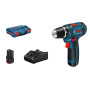 Bosch Professional 12V System perceuse-visseuse sans-fil GSR 12V-15 (avec chargeur rapide GAL 12V-40, 2 calages L-BOXX, 2 batter
