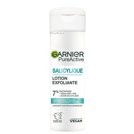 GARNIER Pure Active - Soin Exfoliant Visage - Réduit Les Marques D'acné & Les Pores - Niacinamide, AHA & Acide Salicylique - For