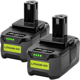 2X 18V 5.5Ah Batteries au Lithium pour Ryobi P108 RB18L40 P108 RB18L25 P108 RB18L15 P108 RB18L13 P107 P108, P122 P104 P105 P102  2X 18V 5.5Ah Batteries au Lithium pour Ryobi P108 RB18L40 P108 RB18L25 P108 RB18L15 P108 RB18L13 P107 P108, P122 P104 P105 P102