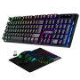Empire Gaming - Armor RF800 Pack Clavier Souris Gaming Rechargeable sans Fil AZERTY (Français-Layout) RGB avec Tapis de Souris -