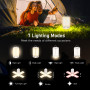 Blukar Lanterne Camping Rechargeable, Lampe Camping 116 LED Super Brillant 360°-Pliable 7 Modes d'éclairage 10H+ d'autonomie-Ecl