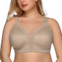 DotVol Soutien-Gorge Femme minimiseurs Dentelle Bra Comfortable sans Armature Couverture complète Grande Taille Gris Beige 95F