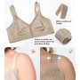 DotVol Soutien-Gorge Femme minimiseurs Dentelle Bra Comfortable sans Armature Couverture complète Grande Taille Gris Beige 95F