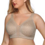 DotVol Soutien-Gorge Femme minimiseurs Dentelle Bra Comfortable sans Armature Couverture complète Grande Taille Gris Beige 95F