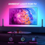 MIWATT 32CM Barre de LED RGB avec synchronisation musicale, Éclairage d'ambiance alimenté par USB, Rétroéclairage pour jeu et té