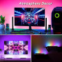 MIWATT 32CM Barre de LED RGB avec synchronisation musicale, Éclairage d'ambiance alimenté par USB, Rétroéclairage pour jeu et té
