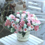 HNVNER 2 Bouquets Fleurs Artificielles en Soie, Bouquet de Fleurs Pivoine Hortensia Artificielle pour Mariage Fête Maison Décora
