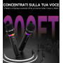ECHOMUSSY Micro sans Fil, Double Microphone Rechargeable avec Connexion par Puce Individuelle et Voyants LED, Autonomie de 40h, 