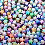 700 Pièces Perles pour Bracelet, Kit Perles pour Bijoux, Perles de Cœur Arc-en-ciel et Perles en Forme d'étoile, pour Fabricatio