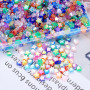 700 Pièces Perles pour Bracelet, Kit Perles pour Bijoux, Perles de Cœur Arc-en-ciel et Perles en Forme d'étoile, pour Fabricatio