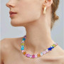 700 Pièces Perles pour Bracelet, Kit Perles pour Bijoux, Perles de Cœur Arc-en-ciel et Perles en Forme d'étoile, pour Fabricatio