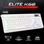 Spirit Of Gamer - Elite K60, Clavier Gamer Semi-Mécanique sans Fil Bluetooth Rechargeable, Autonomie 360h, Connexion 2.4 GHZ, Ec