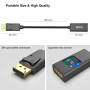 BENFEI 4K Adaptateur Displayport vers HDMI, convertisseur DP (Display Port) mâle vers Hdmi Femelle avec Audio pour Lenovo, Dell,