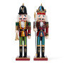 THE TWIDDLERS Lot de 2 Grandes Figurines de Casse-Noisette de Noël en Bois - 30 cm - Décoration Classique - Casse-Noisette pour 