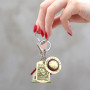 Ansamy Porte-clés One Piece Manga Porte-clés en Métal Luffy Avec Chapeau de Paille Cosplay Cadeau pour Enfants et les Fans d'Ani