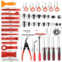TEGOVE 352 Pièces Outil Demontage Garniture Voiture,Outil de Démontage de Voiture avec Rivet Clips Plastique et Bandes de Câble 