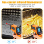 ABOHU Thermomètre Infrarouge, Thermometre Laser Numérique Sans Contact, -58°F~1022°F (-50°C~550°C) Pistolet Température Laser, T