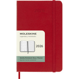 Moleskine Agenda Hebdomadaire, Agenda Hebdomadaire 2026 12 Mois Avec Espace Pour Notes, Avec Couverture Rigide et Fermeture Élas Moleskine Agenda Hebdomadaire, Agenda Hebdomadaire 2026 12 Mois Avec Espace Pour Notes, Avec Couverture Rigide et Fermeture Élas
