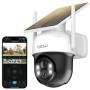 aosu 2K Camera Surveillance WiFi Exterieure sans Fil Camera Solaire WiFi Exterieur, 3MP 360°Panoramique PTZ, Suivi Automatique,