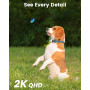 aosu 2K Camera Surveillance WiFi Exterieure sans Fil Camera Solaire WiFi Exterieur, 3MP 360°Panoramique PTZ, Suivi Automatique,